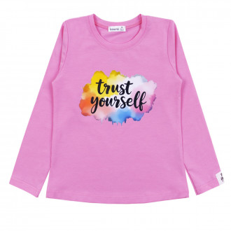 Детска блуза "Trust yourself" в розово 1