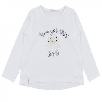 Детска блуза "You got" в екрю