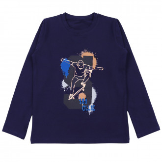 Детска тъмносиня блуза за момчета ''Skate''