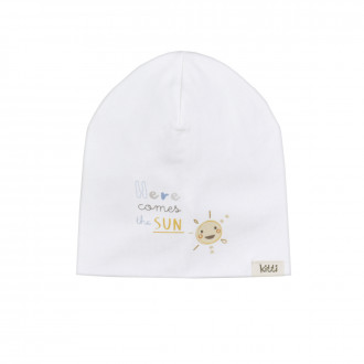Детска двупластова шапка "Sun" в екрю