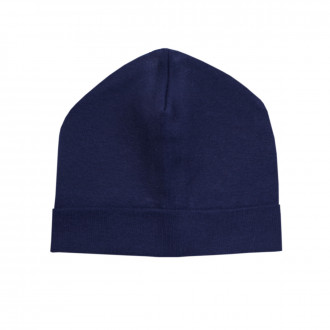 Детска двупластова шапка в цвят индиго