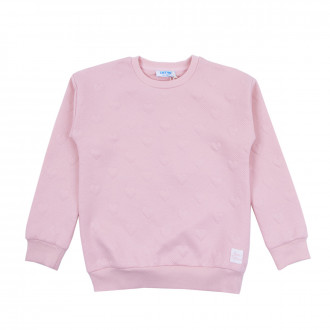 Детска капитонирана блуза в розово 1