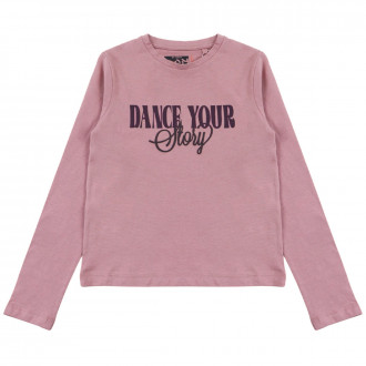 Детска леко скъсена блуза "Dance story"