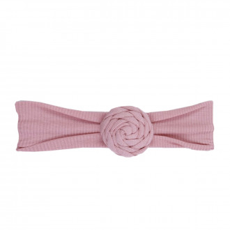 Детска лента за глава "Rose" в опушено розово