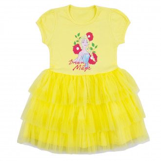 Детска лятна рокля "Dream magic" в жълто 1
