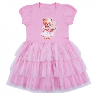 Детска лятна рокля "Теди" в розово 1