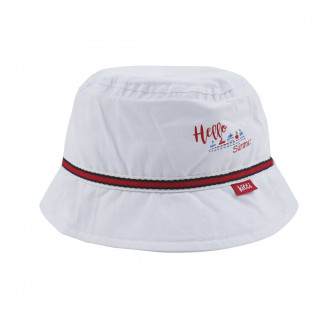 Бебешка лятна шапка ''Hello summer'' в бяло