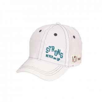 Детска лятна шапка "Strong" в бяло