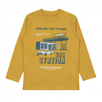 Детска памучна блуза "Gas station"