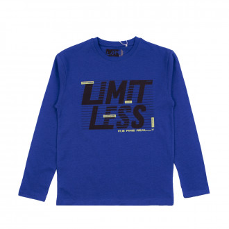 Детска памучна блуза "Limitless" в синьо 1