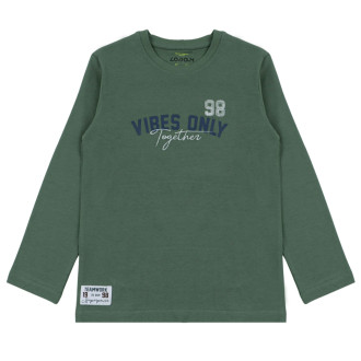 Детска памучна блуза "Vibes only"