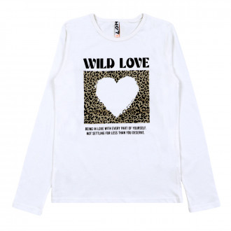 Детска памучна блуза "Wild love"