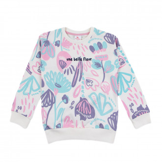 Детска памучна блуза за момичета "Flowers" 1