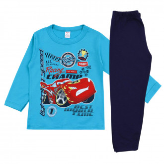 Детска памучна пижама "Champ" в синьо