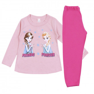 Детска памучна пижама "Friends forever" в розово