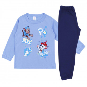 Детска памучна пижама "Squad" в синьо