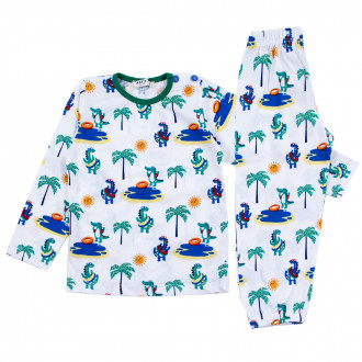 Детска памучна пижама в щампиран десен 1