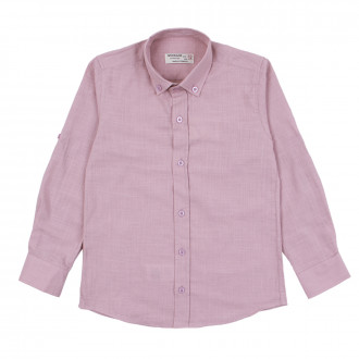 Детска памучна риза в пастелно розово 1