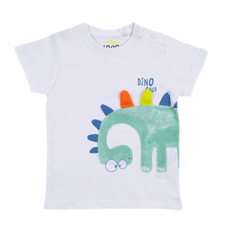 Детска памучна тениска с апликация "Дино" 1