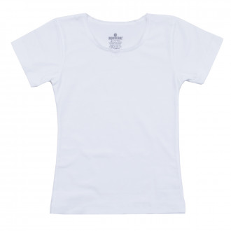Детска бяла тениска с панделка за момичета 1