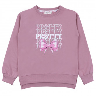 Детска плътна блуза "Pretty" в пепел от рози