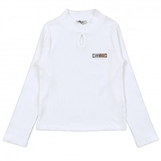 Детска рипсена блуза в екрю