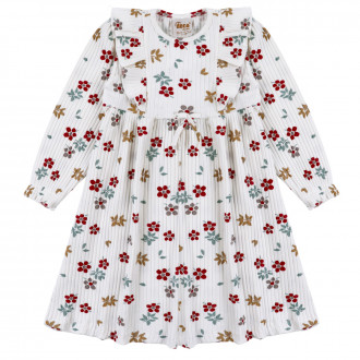 Детска рипсена рокля с цветчета