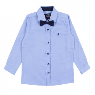 Детска риза с папийонка в синьо 1
