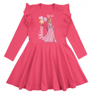 Детска рокля "Shine" в наситено розово 1