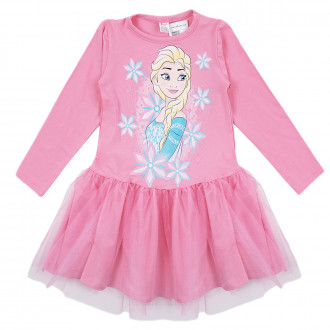 Детска рокля с анимационен герой в розово 1