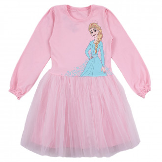 Детска рокля с анимационен герой в розово 1