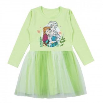 Детска рокля "Sisterly love" в зелено 1