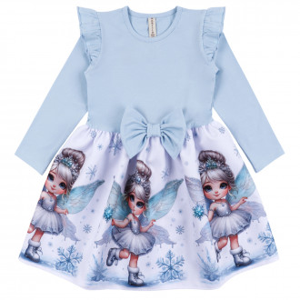 Детска рокля ''Зимна фея'' в синьо