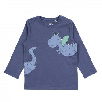 Детска блуза с драконче в синьо 1