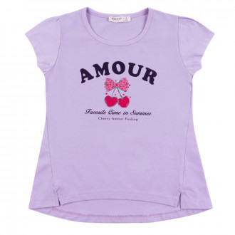Детска тениска "Amour" в лилаво