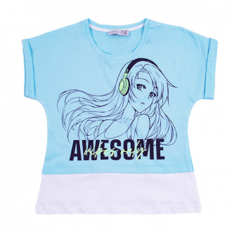 Детска тениска "Awesome" за момичета 1