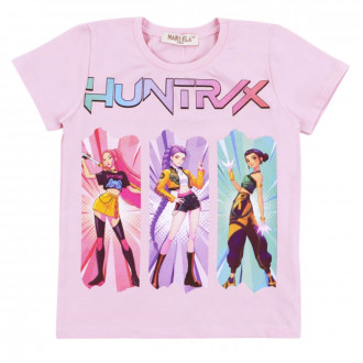 Детска тениска "Cartoon girls" в розово