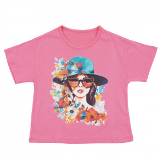 Детска тениска "Цветно момиче" 1