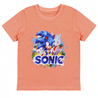 Детска тениска "Hedgehog" в цвят сьомга 1