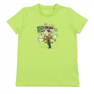 Детска тениска "Let's go" в зелено