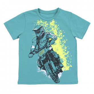 Детска тениска "Моторист" в зелено 1
