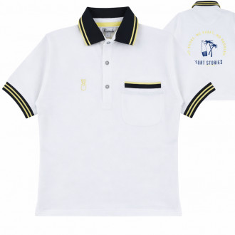 Детска тениска с якичка и джобче "Resort"