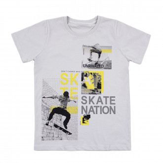 Детска тениска "Skate" в сиво 1