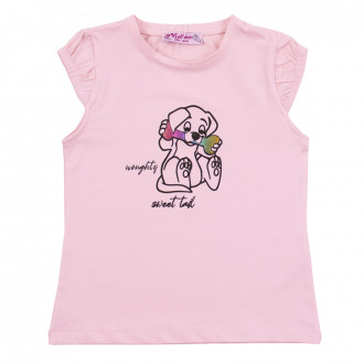 Детска тениска "Sweet tail" в розово 1