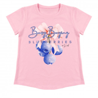 Детска тениска "Blueberries" в розово