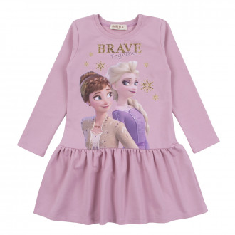Детска трикотажна рокля "Brave" в цвят пепел от рози 1
