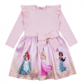 Детска трикотажна рокля с принцеси 1