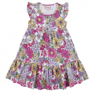 Лятна трикотажна рокля ''Флора'' в крем