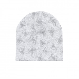 Трикотажна шапка ''Butterfly'' в сив меланж