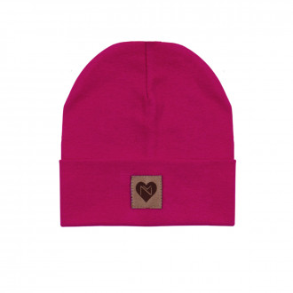 Трикотажна бебешка шапка ''Heart'' в циклама